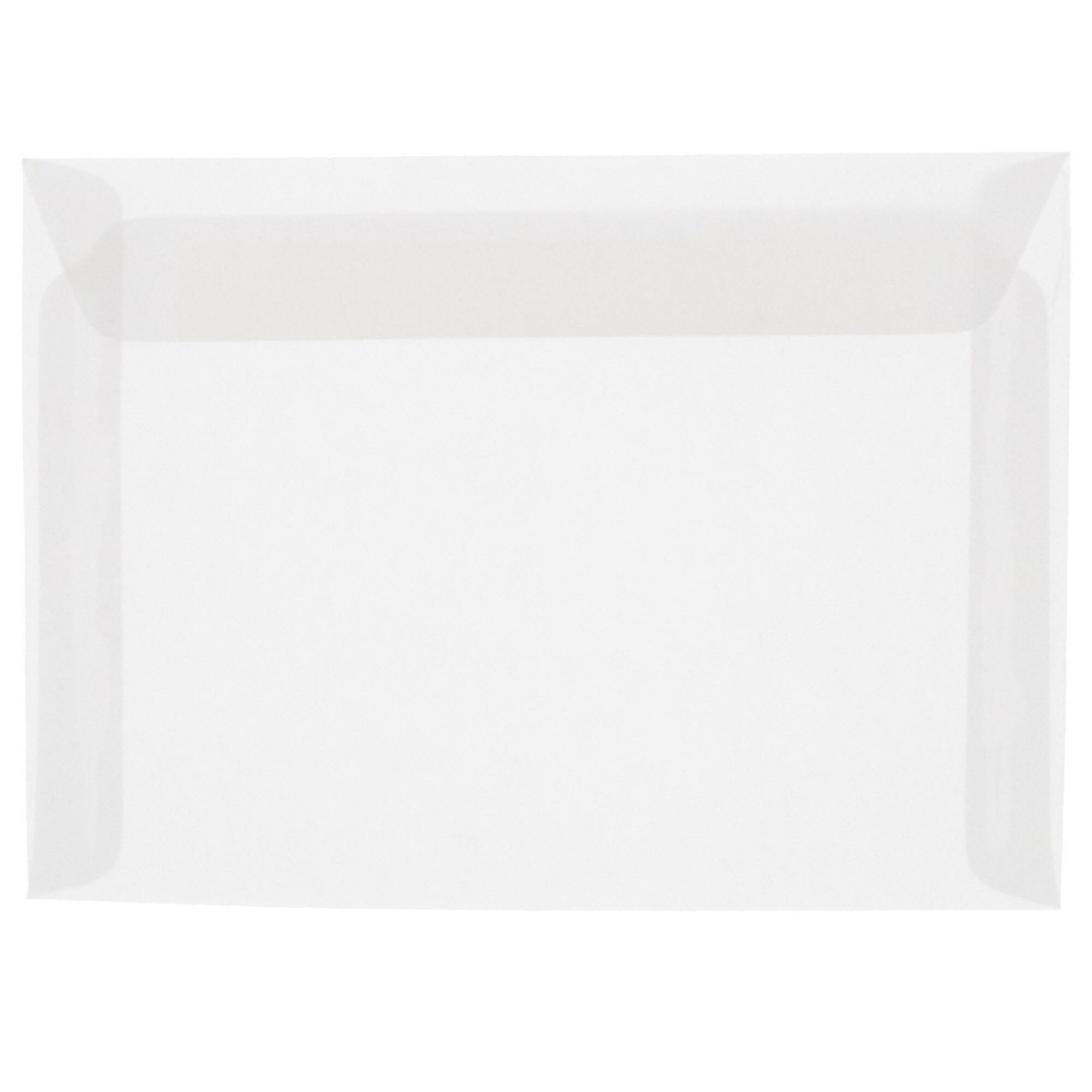JAM Paper 8.75" x 11.5" Translucent Clear Vellum Envelopes, 25ct.